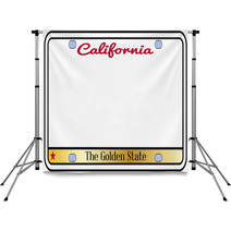 California License Plate Backdrops 91082570