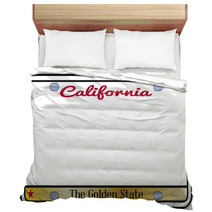 California License Plate Bedding 91082570
