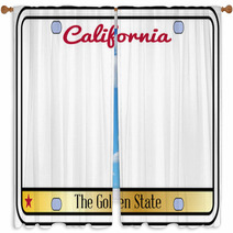 California License Plate Window Curtains 91082570