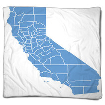 California Map Blankets 16497071