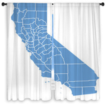 California Map Window Curtains 16497071