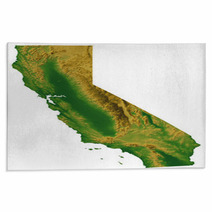 California Map With Terrain Rugs 8573921