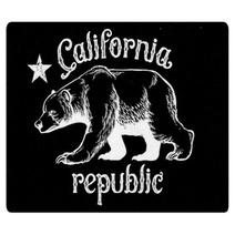 California Republic Bear In Dirty Texture Style Texture Are Easi Rugs 135522761