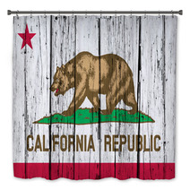 California State Flag Grunge Background Bath Decor 80449528