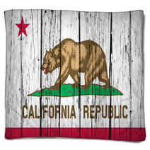 California State Flag Grunge Background Blankets 80449528