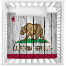 California State Flag Grunge Background Nursery Decor 80449528