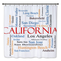 California State Word Cloud Concept Bath Decor 61175318