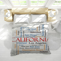 California State Word Cloud Concept Bedding 61175318