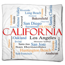 California State Word Cloud Concept Blankets 61175318