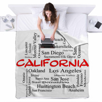 California State Word Cloud Concept In Red Caps Blankets 61175422