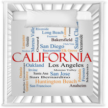 California State Word Cloud Concept Nursery Decor 61175318