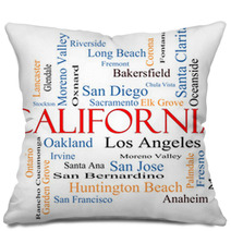California State Word Cloud Concept Pillows 61175318