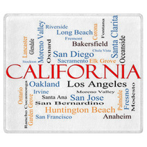 California State Word Cloud Concept Rugs 61175318