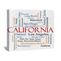 California State Word Cloud Concept Wall Art 61175318