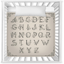 Calligraphic Alphabet Nursery Decor 32563158