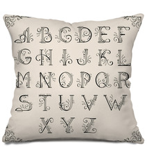 Calligraphic Alphabet Pillows 32563158