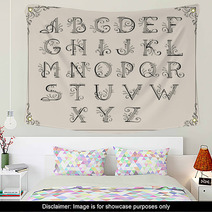 Calligraphic Alphabet Wall Art 32563158