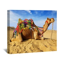 Camel On The Background Of The Blue Sky. Bikaner, India Wall Art 40959331