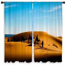 Camel Riders Window Curtains 85778186