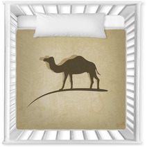 Camel Silhouette On Brainy Beige Background Nursery Decor 67250361