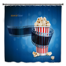 Camera Film Strip And Popcorn. Bath Decor 64253579
