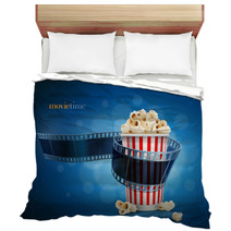 Camera Film Strip And Popcorn. Bedding 64253579