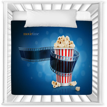 Camera Film Strip And Popcorn. Nursery Decor 64253579