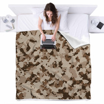 Camouflage Canves Texture Background Blankets 104180899