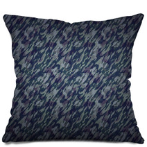 Camouflage Pattern Background - A Background With Camouflage Texture In Dark Colors. Pillows 93025477