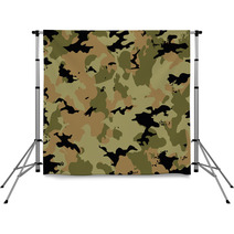 Camouflage Pattern In Brown Tones Backdrops 122895131