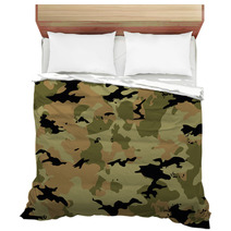 Camouflage Pattern In Brown Tones Bedding 122895131