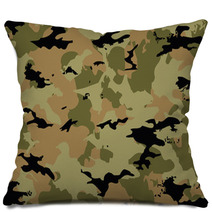 Camouflage Pattern In Brown Tones Pillows 122895131