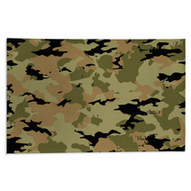 Camouflage Pattern In Brown Tones Rugs 122895131