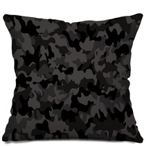 Camouflage Pattern Seamless Grey Guerilla Pillows 106172605