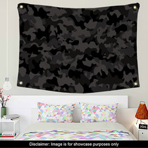 Camouflage Pattern Seamless Grey Guerilla Wall Art 106172605