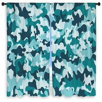 Camouflage Pattern Seamless Grey Guerilla Window Curtains 106172597