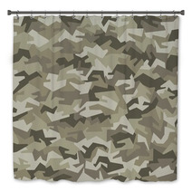 Camouflage Pattern Seamless Woodland Bath Decor 90426916