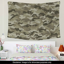 Camouflage Pattern Seamless Woodland Wall Art 90426916