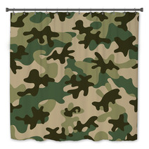 Camouflage Seamless Pattern Bath Decor 55112311