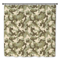 Camouflage Seamless Pattern Bath Decor 71725896