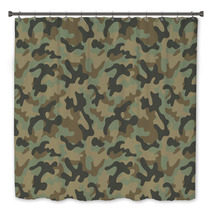 Camouflage Seamless Pattern Bath Decor 71725907