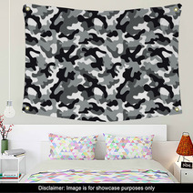 Camouflage Seamless Pattern Wall Art 71725902