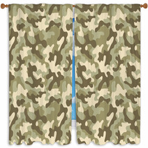 Camouflage Seamless Pattern Window Curtains 71725896