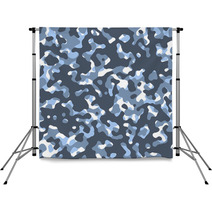 Camouflage Vector Seamless Blue Pattern Backdrops 114520754
