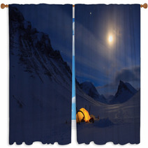 Camping In The Mountains Window Curtains 63856698
