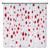 Canada Day Maple Leaves Background Falling Red Leaves For Canada Day 1st July Bath Decor 159306325