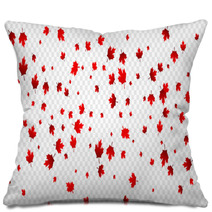 Canada Day Maple Leaves Background Falling Red Leaves For Canada Day 1st July Pillows 159306325