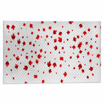 Canada Day Maple Leaves Background Falling Red Leaves For Canada Day 1st July Rugs 159306325