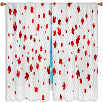 Canada Day Maple Leaves Background Falling Red Leaves For Canada Day 1st July Window Curtains 159306325