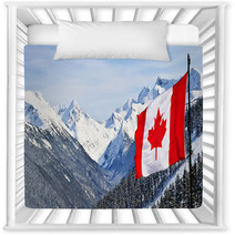 Canada Flag And Beautiful Canadian Landscapes Nursery Decor 93600361